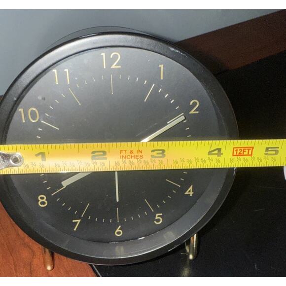 Modern desk Black & Gold alarm clock - Picture 4 of 5